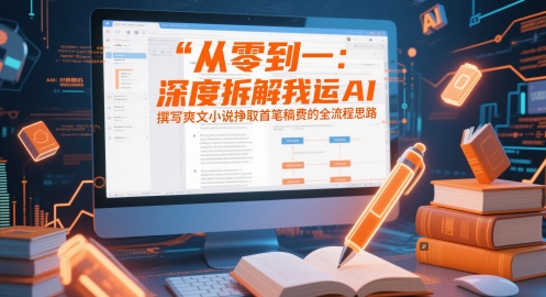 从零到一：深度拆解我运用AI撰写爽文小说挣取首笔稿费的全流程思路178创业网-专注分享网络创业项目落地实操课程 – 全网首发_高质量创业项目输出178创业网
