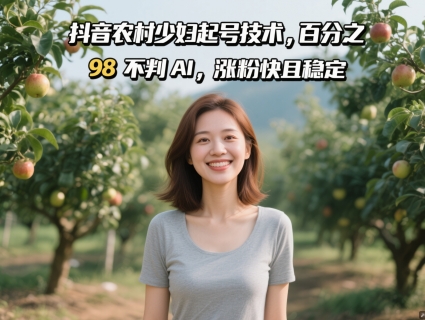 抖音农村少妇起号技术，百分之98不判AI，涨粉快且稳定178创业网-专注分享网络创业项目落地实操课程 – 全网首发_高质量创业项目输出178创业网