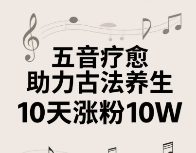 古法五音养生教程，五音疗愈的视频的制作方法，2-4小时就能学会，作者10天涨粉10W178创业网-专注分享网络创业项目落地实操课程 – 全网首发_高质量创业项目输出178创业网