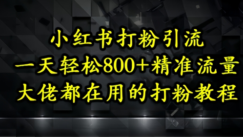 小红书打粉引流，一天轻松500+精准流量，大佬都在用的打粉教程178创业网-专注分享网络创业项目落地实操课程 – 全网首发_高质量创业项目输出178创业网