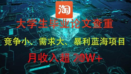 大学生毕业论文查重，暴利蓝海项目，月收入过1W+178创业网-专注分享网络创业项目落地实操课程 – 全网首发_高质量创业项目输出178创业网