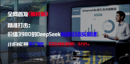 精准打击：价值3980的DeepSeek私域引流实操课，小白实操无门槛，日引精准粉300+178创业网-专注分享网络创业项目落地实操课程 – 全网首发_高质量创业项目输出178创业网