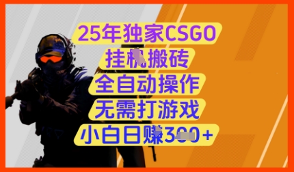25年独家CSGO挂G搬砖，全自动操作，无需打游戏，小白日入3张+【揭秘】178创业网-专注分享网络创业项目落地实操课程 – 全网首发_高质量创业项目输出178创业网