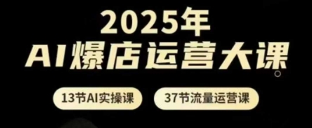 2025年AI爆店运营大课，13节AI实操课+37节流量运营课178创业网-专注分享网络创业项目落地实操课程 – 全网首发_高质量创业项目输出178创业网